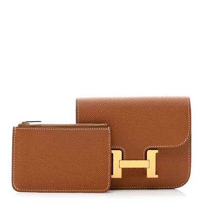 Hermes Epsom Constance Slim Wallet Gold 3 of 8
