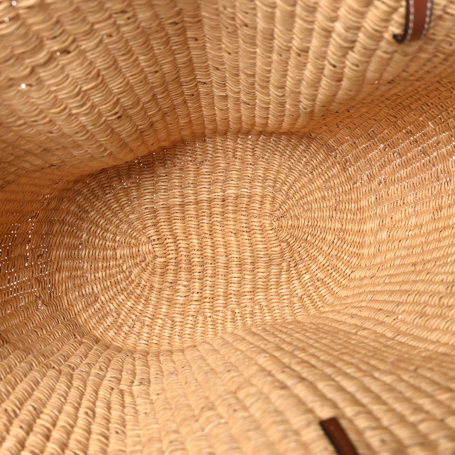 Loewe Calfskin Raffia Paulas Ibiza Small Basket Tote Bag Natural Tan 5 of 9