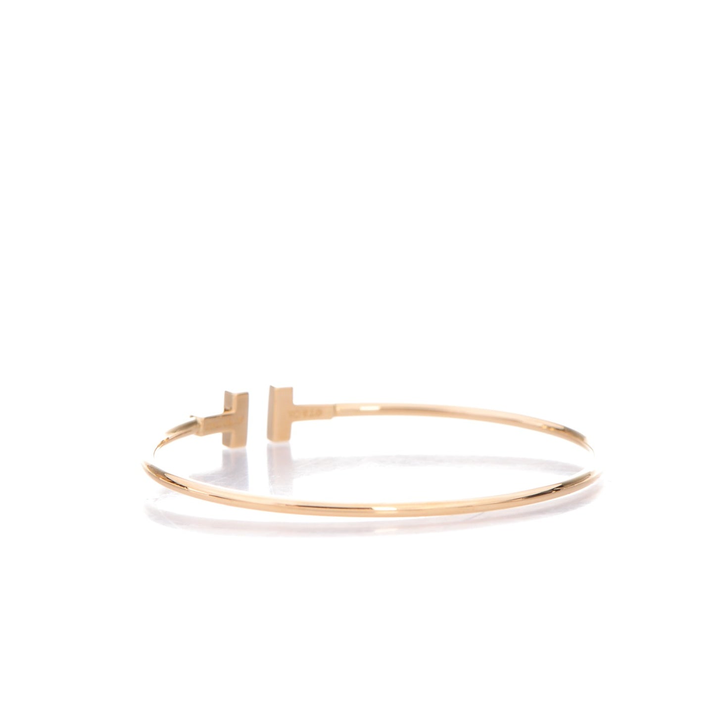 18K Yellow Gold Narrow T Wire Bracelet