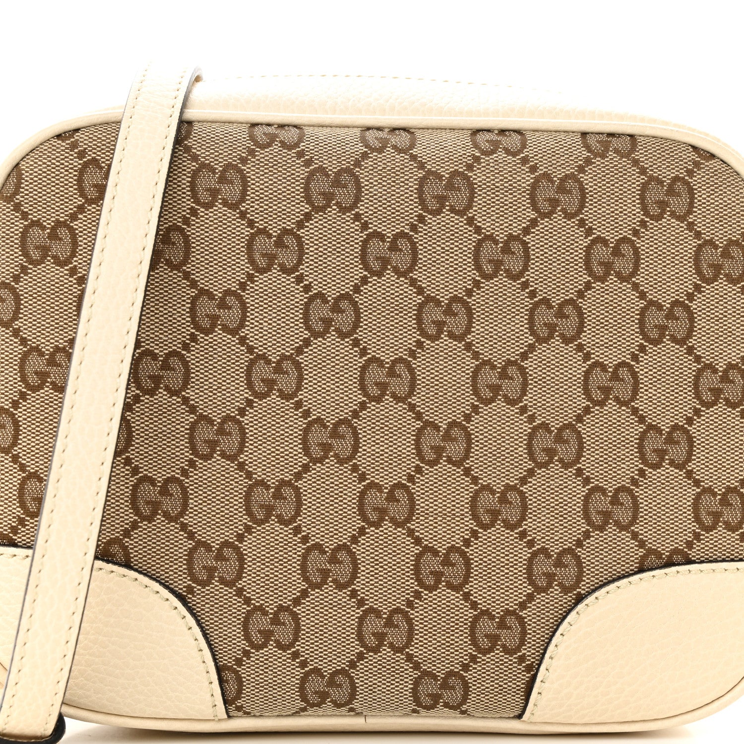 Gucci Monogram Dollar Calfskin Mini Bree Messenger Bag Beige Ebony Avoire 8 of 10
