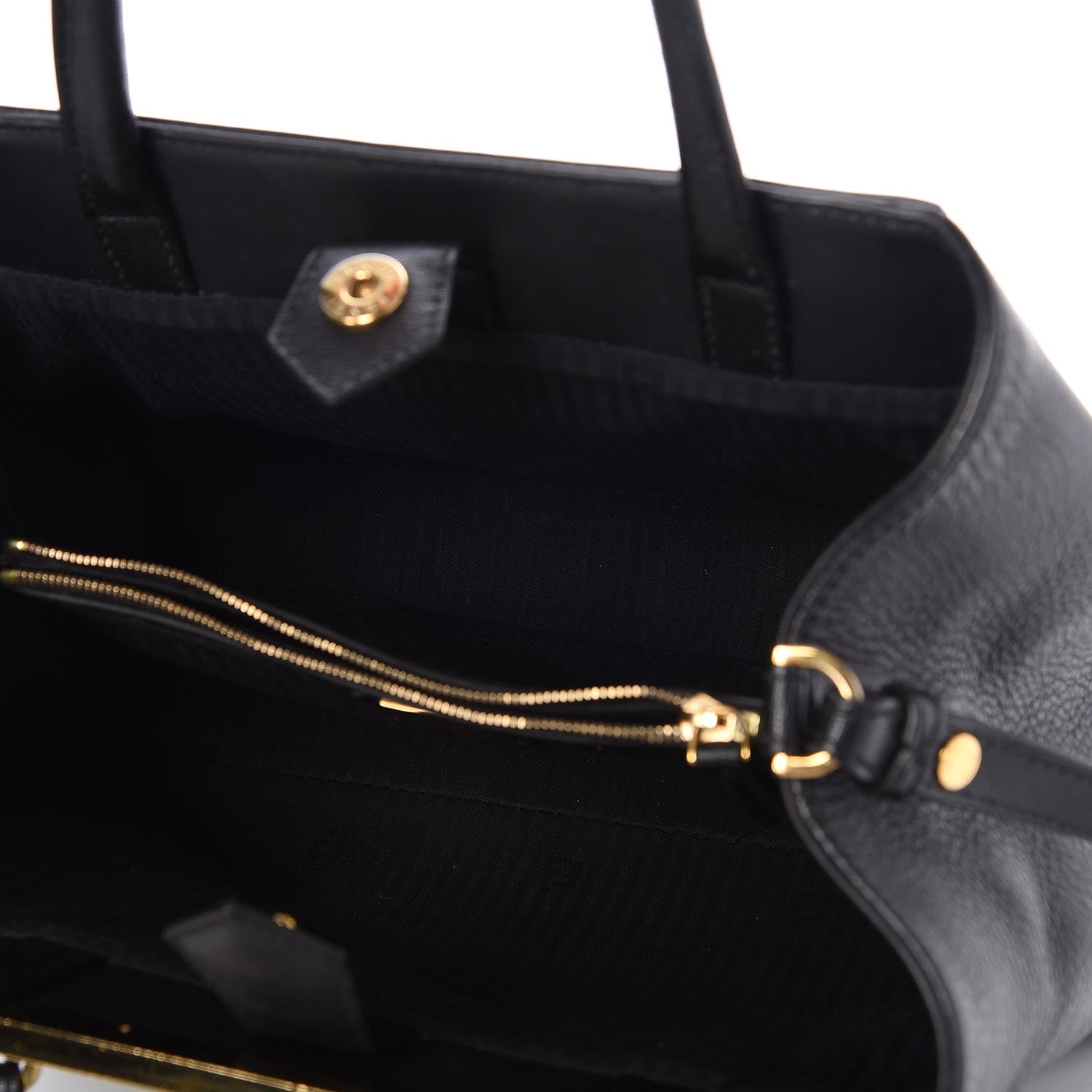 Fendi Vitello Elite Petite 2Jours Tote Black 5 of 7