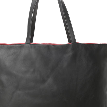 Mansur Gavriel Calfskin Reversible Pillow Tote Black Flamma 7 of 9