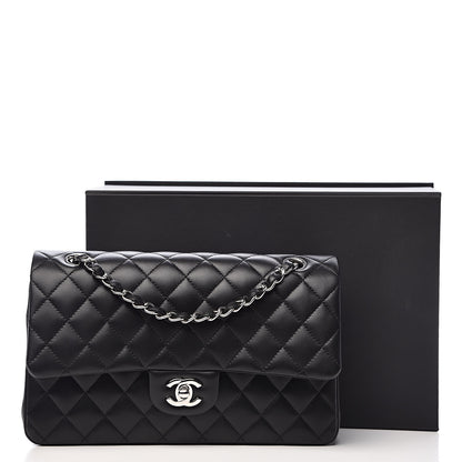 Chanel Lambskin Quilted Medium Double Flap Black 11 of 11