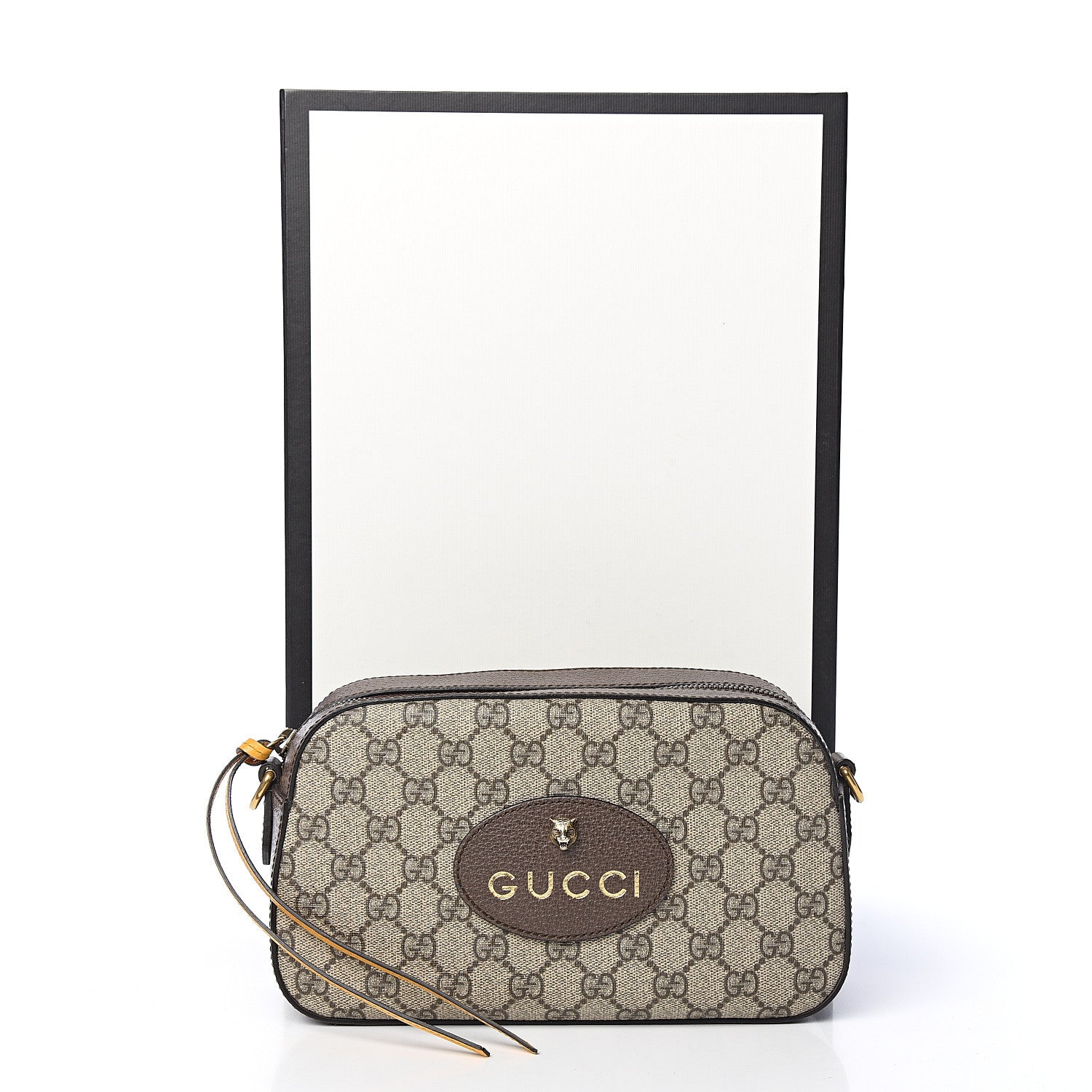 Gucci GG Supreme Monogram Web Neo Vintage Shoulder Bag Beige New Acero Crop 9 of 9
