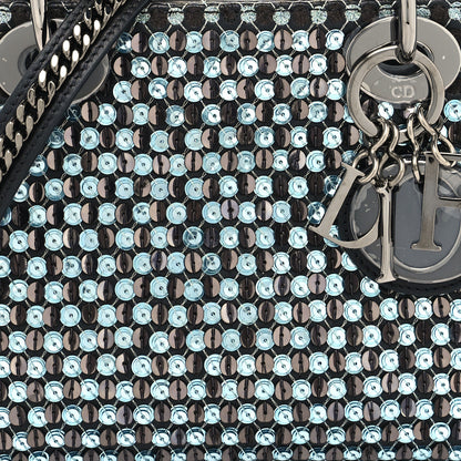 Christian Dior Sequin Embroidery Mini Lady Dior Blue 7 of 9