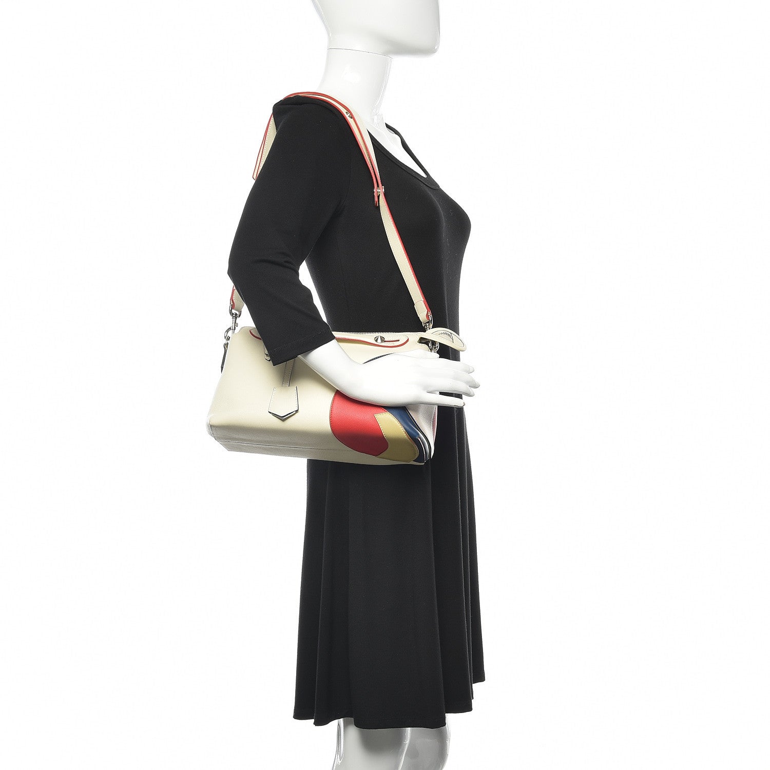 Fendi Vitello Dolce Marquetry Medium By The Way Boston Bag White Multicolor 2 of 18