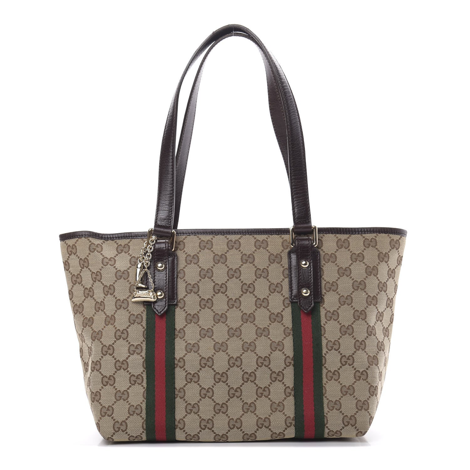 Gucci Monogram Medium Jolicoeur Tote Dark Brown 1 of 16