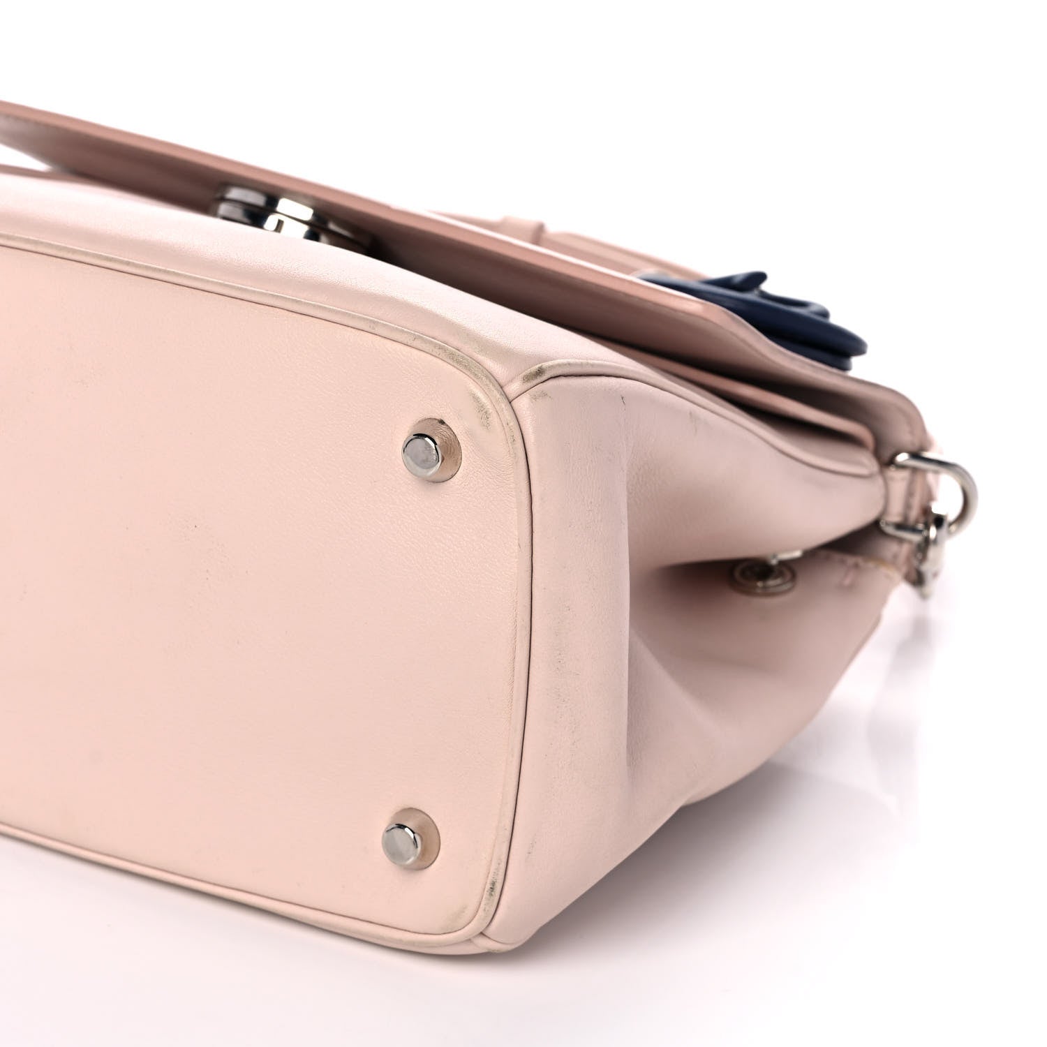 Christian Dior Smooth Calfskin Medium Be Dior Flap Pink Blue 10 of 13