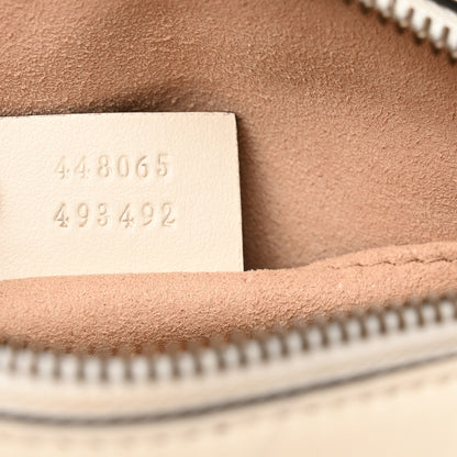 Gucci Calfskin Matelasse Mini GG Marmont Chain Shoulder Bag White 7 of 11
