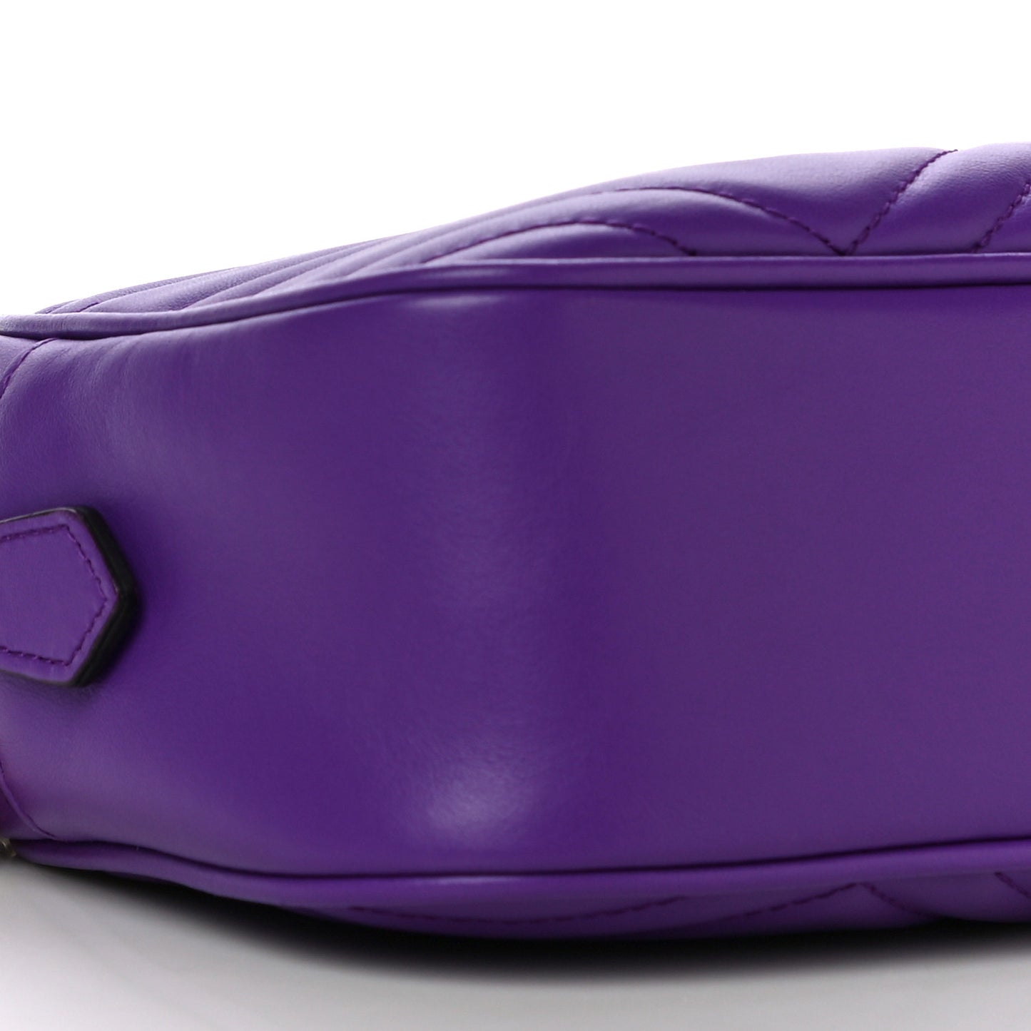 Calfskin Matelasse Small GG Marmont Chain Shoulder Bag Shine Purple