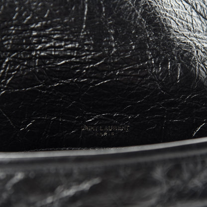 Saint Laurent Crinkled Calfskin Matelasse Monogram Medium Niki Chain Satchel Black 9 of 11