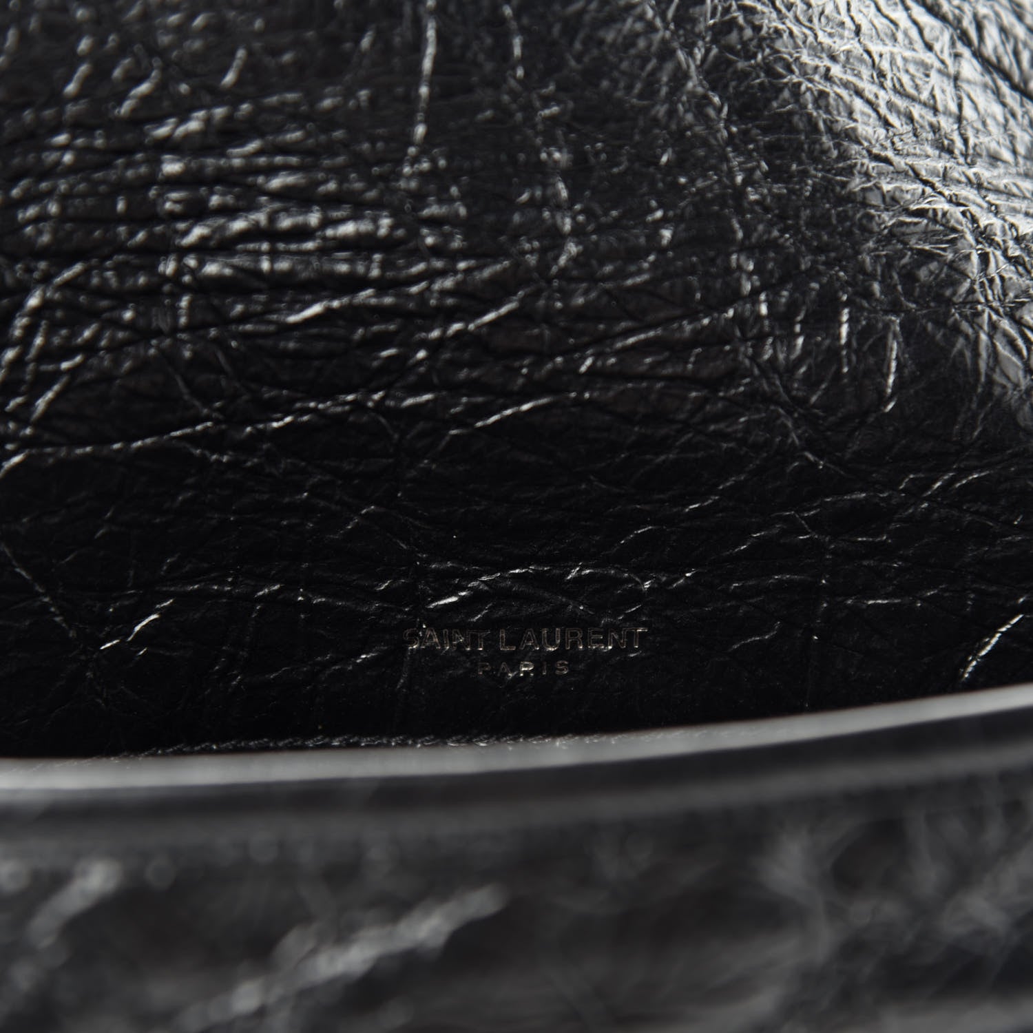 Saint Laurent Crinkled Calfskin Matelasse Monogram Medium Niki Chain Satchel Black 9 of 11