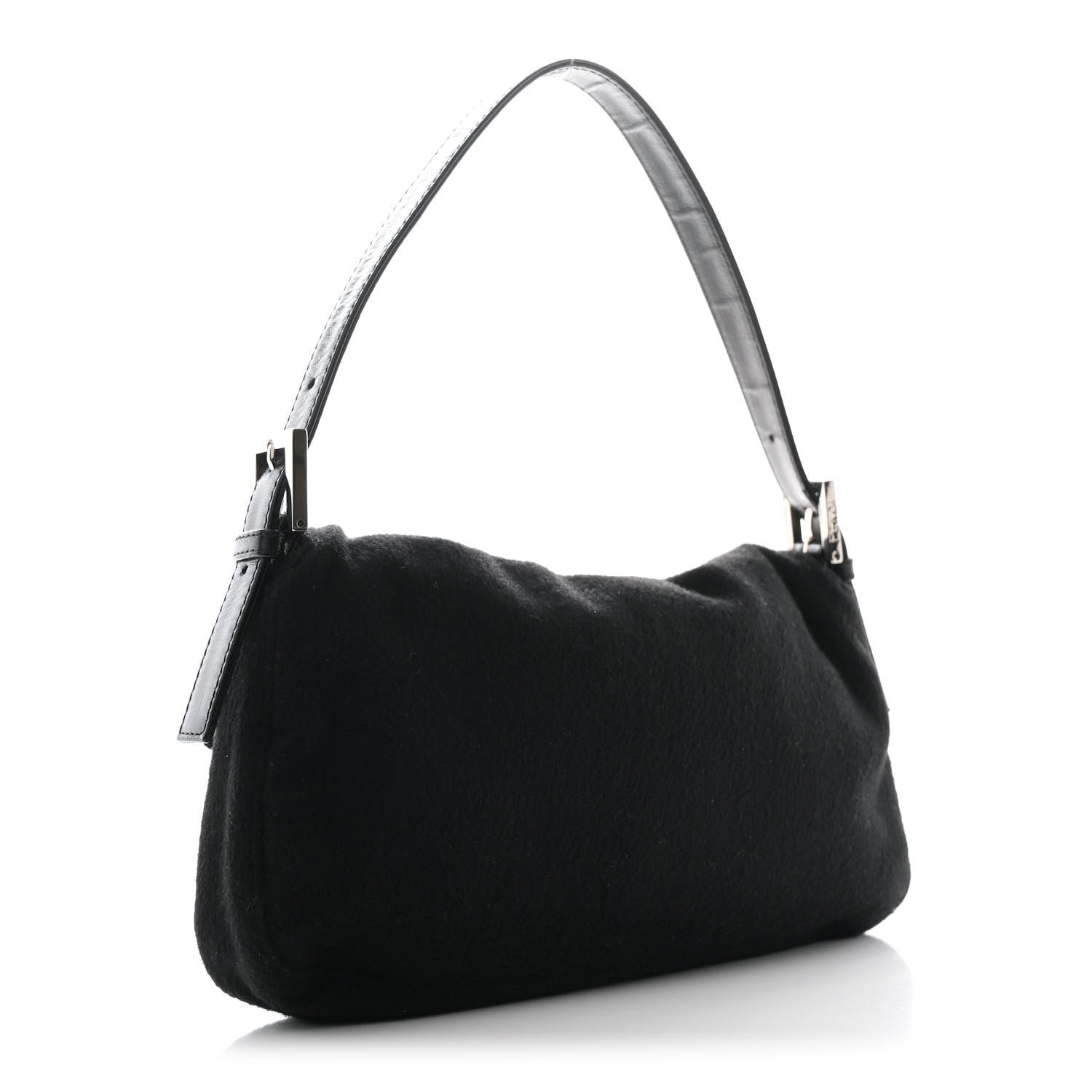 Fendi Cashmere Baguette Black 3 of 10