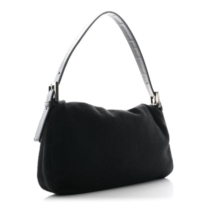Fendi Cashmere Baguette Black 3 of 10