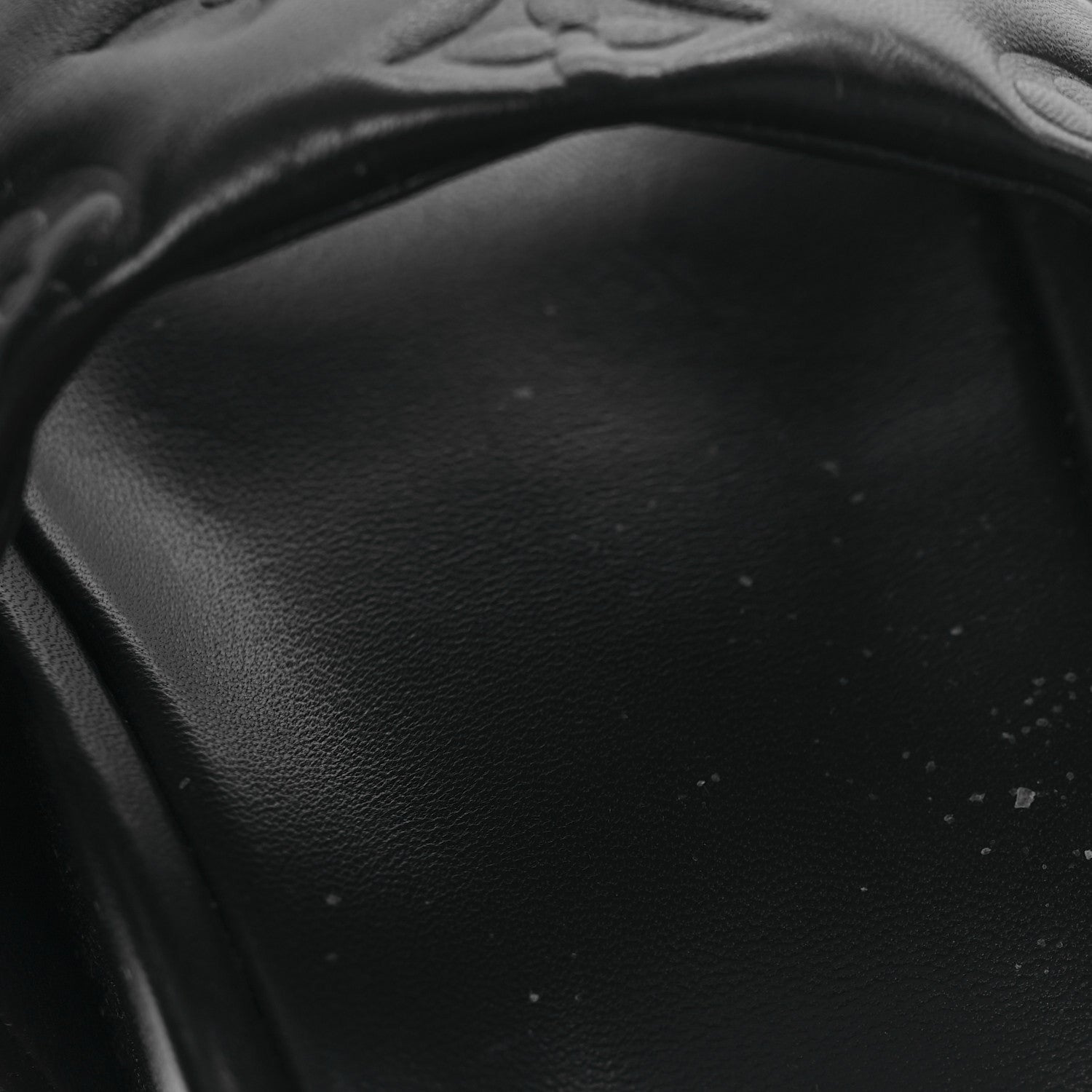 Louis Vuitton Lambskin Embossed Monogram Jumbo Flatform Mule Sandals 40 Black 10 of 12