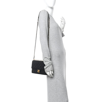 Chanel Goatskin Quilted Small Chic Pearls Flap Black Black 2 of 11