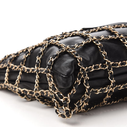 Chanel Lambskin Large Shopping Chain Tote Black 6 of 10