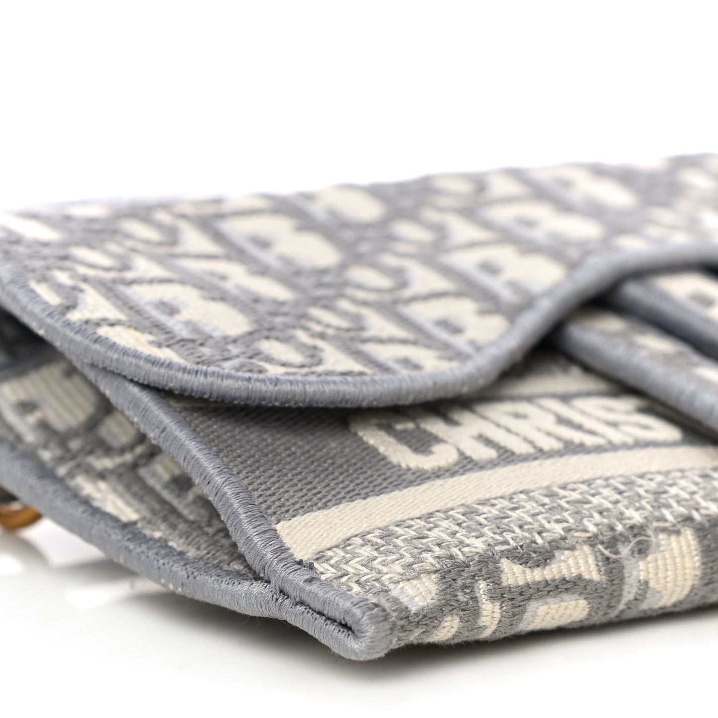 Oblique Slim Saddle Pouch Grey