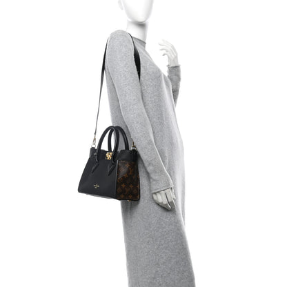 Louis Vuitton Calfskin Monogram On My Side PM Black 2 of 9