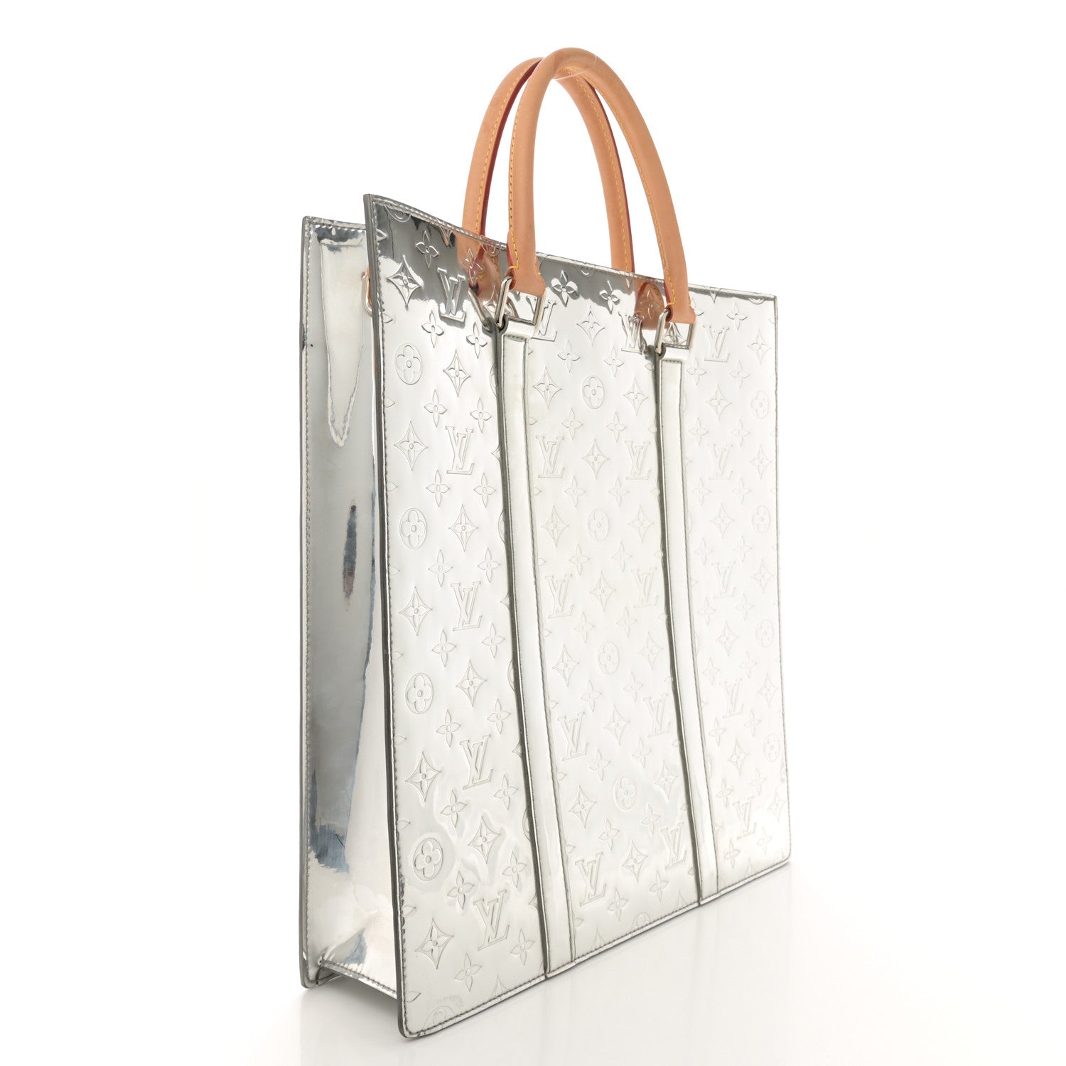 Louis Vuitton Monogram Mirror Sac Plat NM Silver 3 of 10