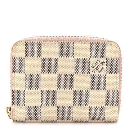 Louis Vuitton Damier Azur Zippy Coin Purse Rose Ballerine 1 of 6