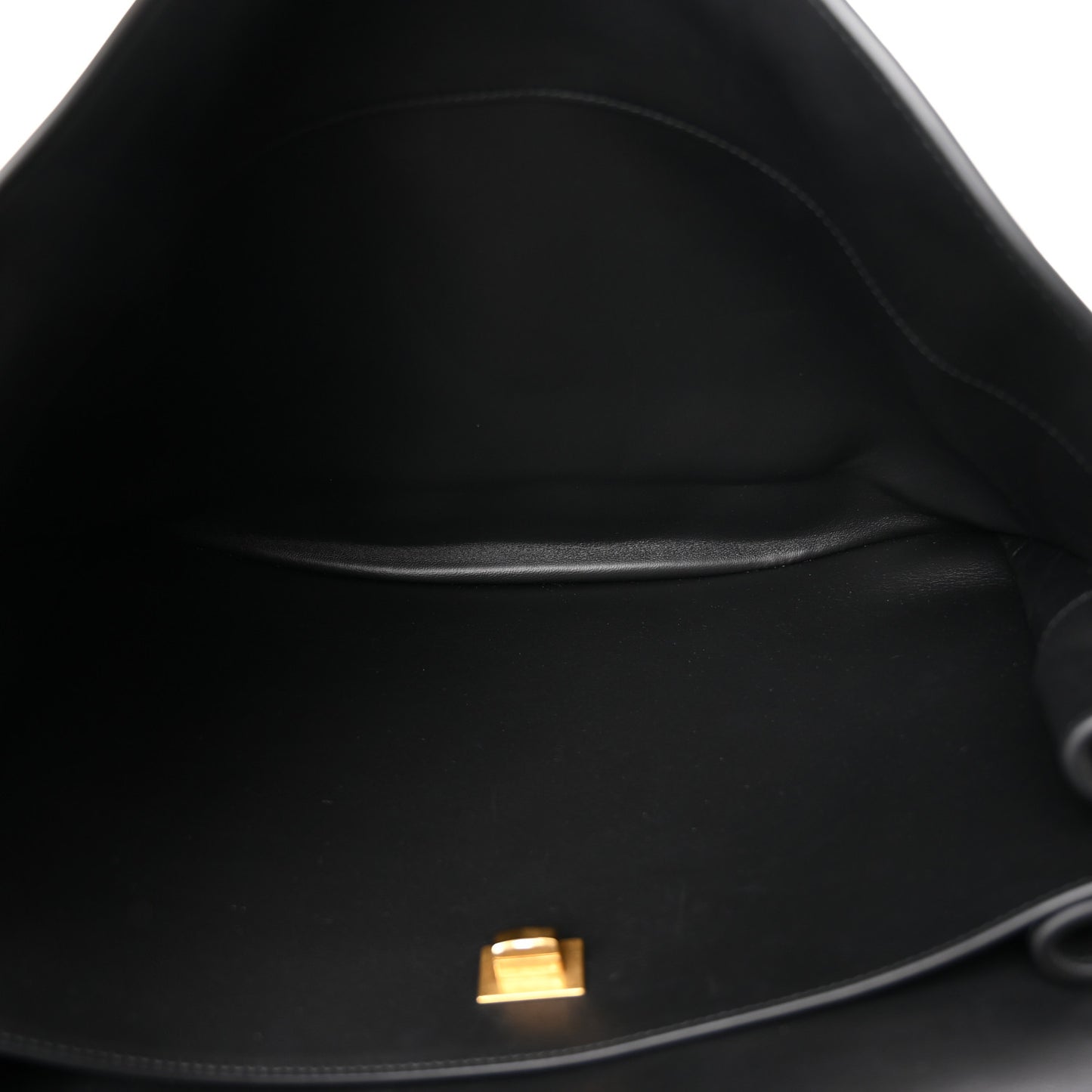 Smooth Calfskin Large Rodeo Top Handle Handbag Black