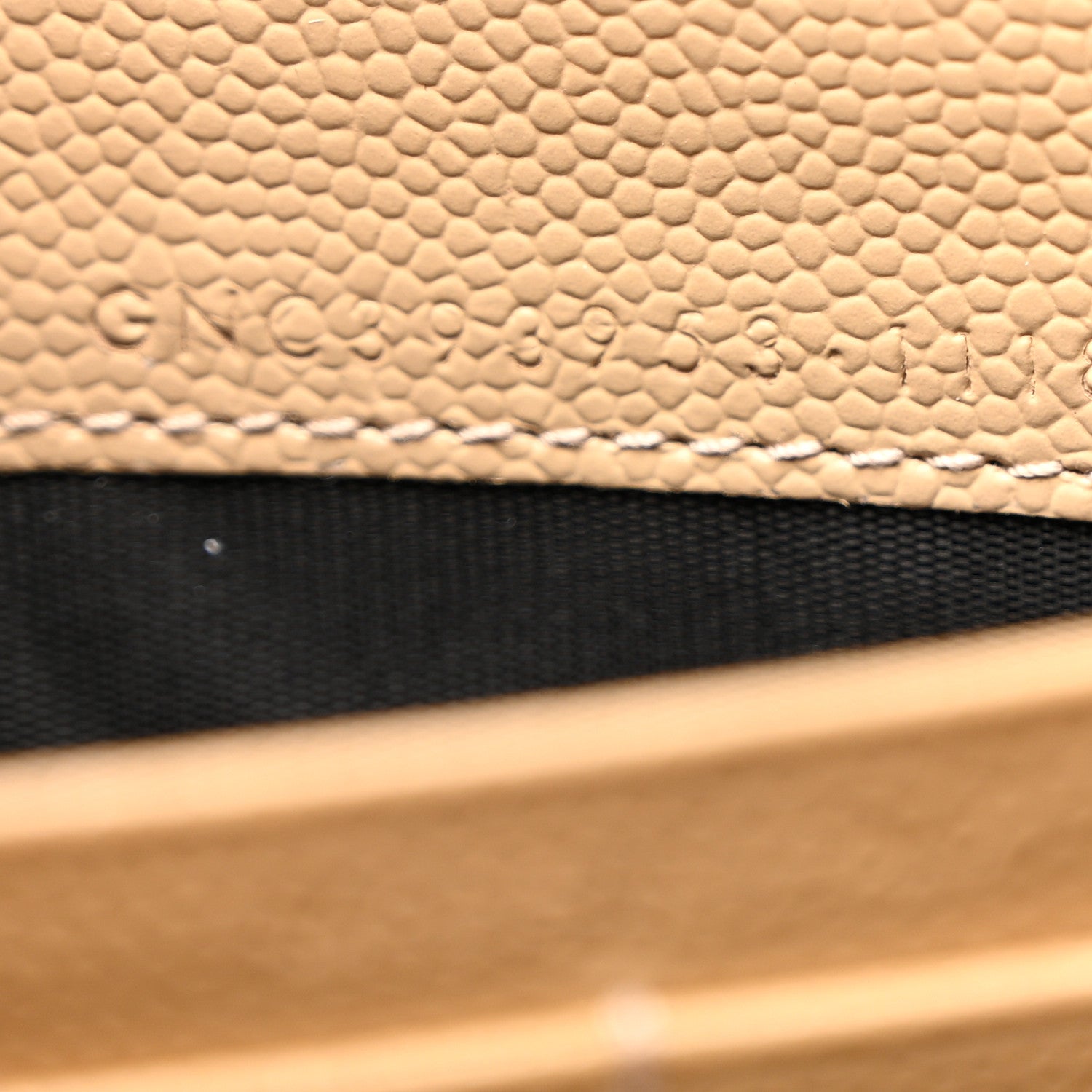 Saint Laurent Grain De Poudre Matelasse Chevron Monogram Envelope Chain Wallet Nude Powder 7 of 10