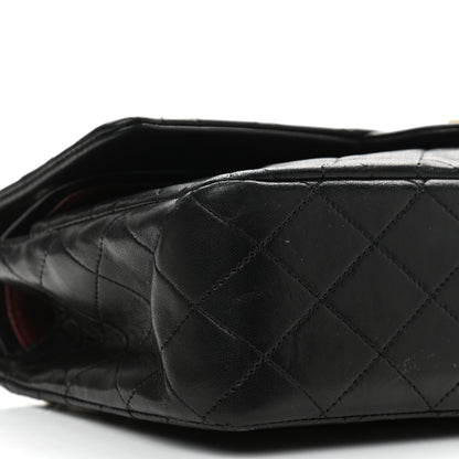 Chanel Lambskin Quilted Medium Double Flap Black 10 of 16