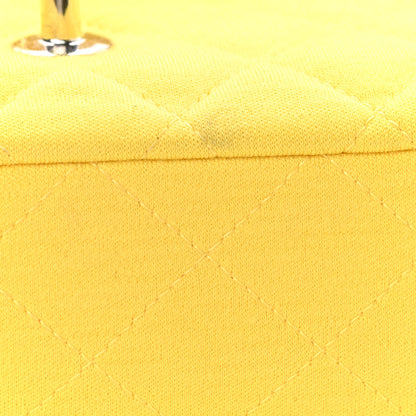 Chanel Jersey Quilted Medium Double Flap Yellow 13 of 16