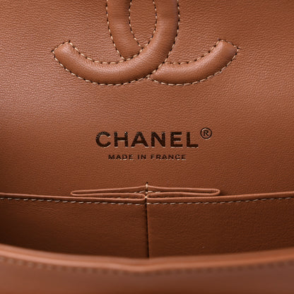 Chanel Lambskin Quilted Small Double Flap Brown 6 of 9