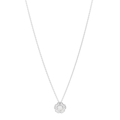 Chanel 18K White Gold Diamond Bouton de Camelia Pendant Necklace 1 of 7