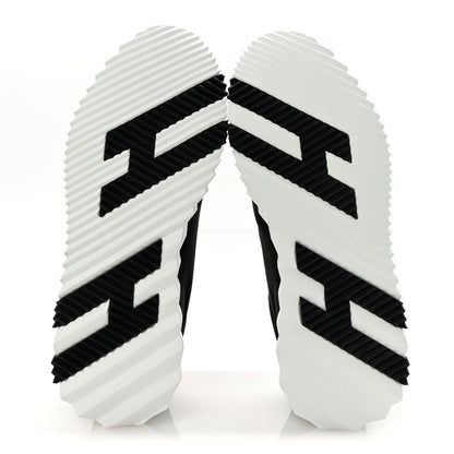 Hermes Ripstop Fabric Suede Mens Bouncing Sneakers 42.5 Black White 6 of 9