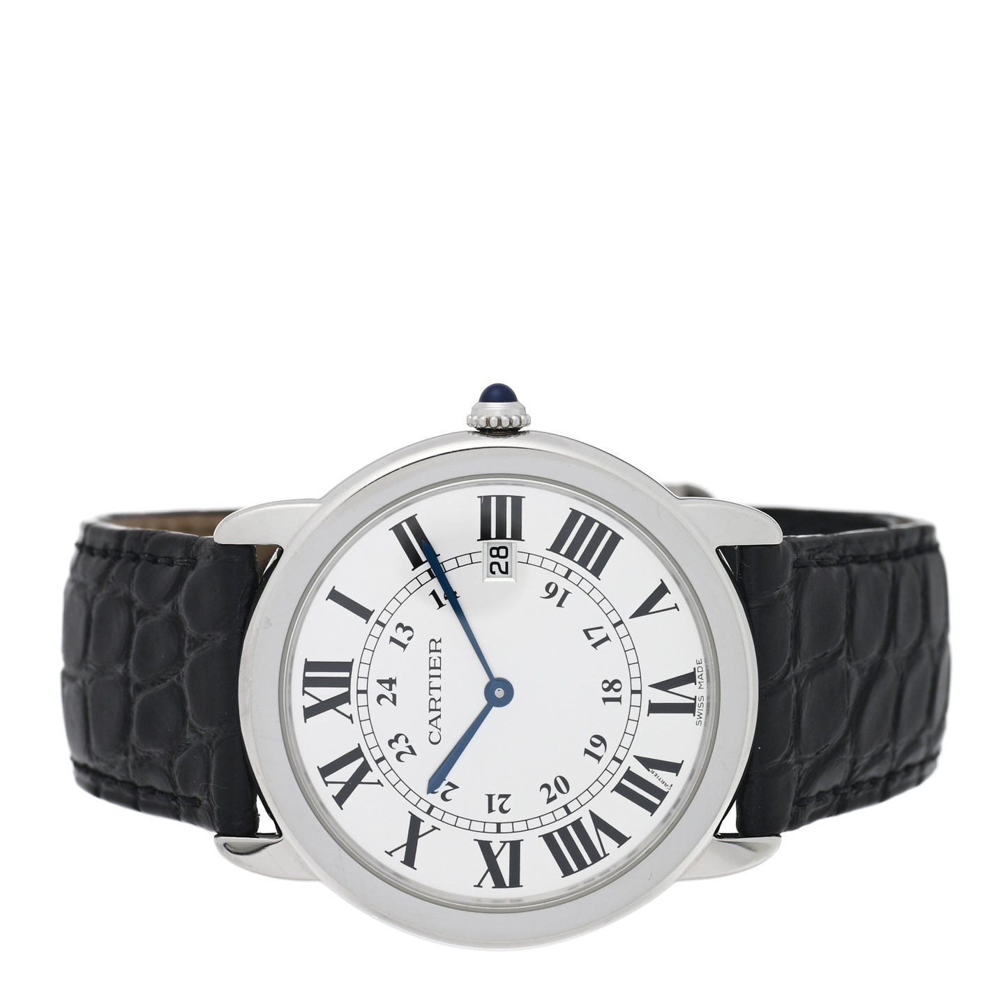 Stainless Steel Alligator 36mm Ronde Solo Quartz Watch