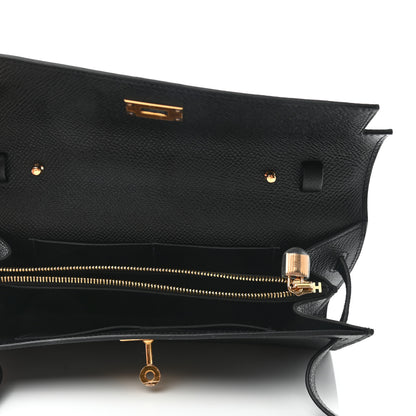 Hermes Epsom Kelly Wallet To Go Black 5 of 7