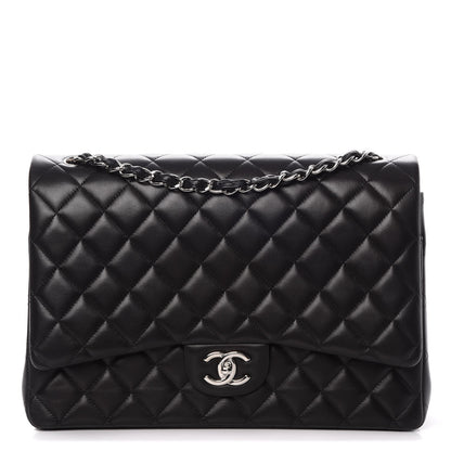 Chanel Lambskin Quilted Maxi Double Flap Black 1 of 8