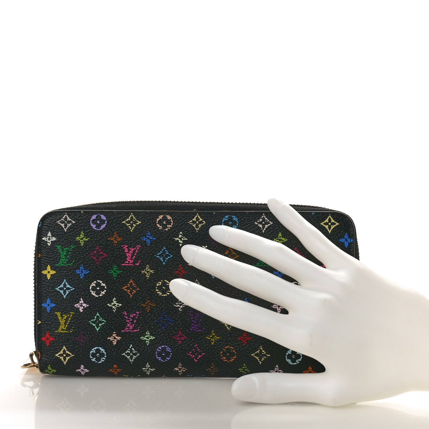 Louis Vuitton Monogram Multicolor Zippy Wallet Black Grenade 2 of 8