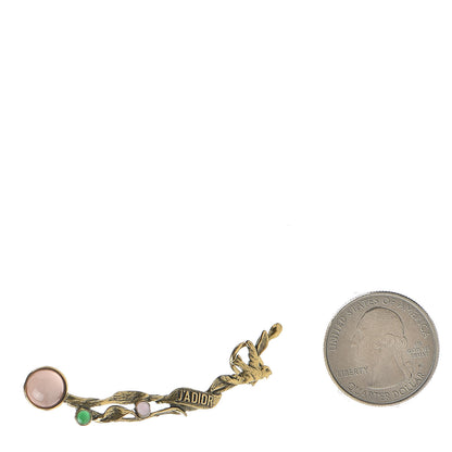 Christian Dior Metal Resin J'Adior Climber Earring Aged Gold 2 of 4