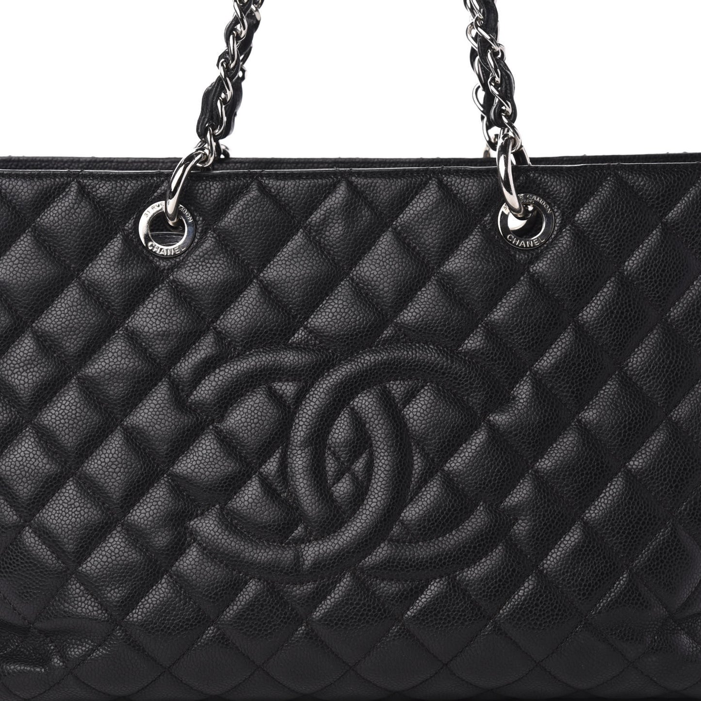 Caviar Quilted XL Grand Shopping Tote GST Black