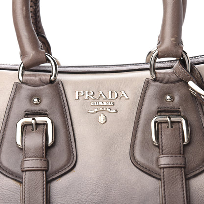 Prada Glace Calfskin Satchel Ardesia Talco 10 of 10