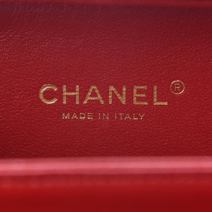 Chanel Caviar Quilted Small CC Filigree Vanity Case Red 6 of 9
