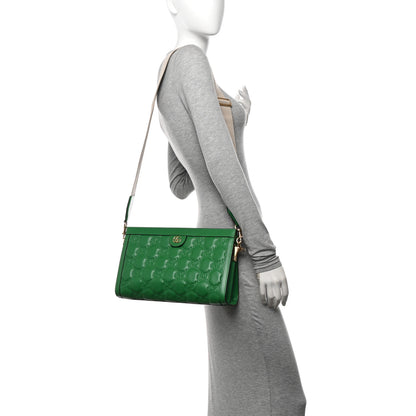 Gucci Calfskin GG Matelasse Large Slim Chain Shoulder Bag Spring Green Natural 2 of 10