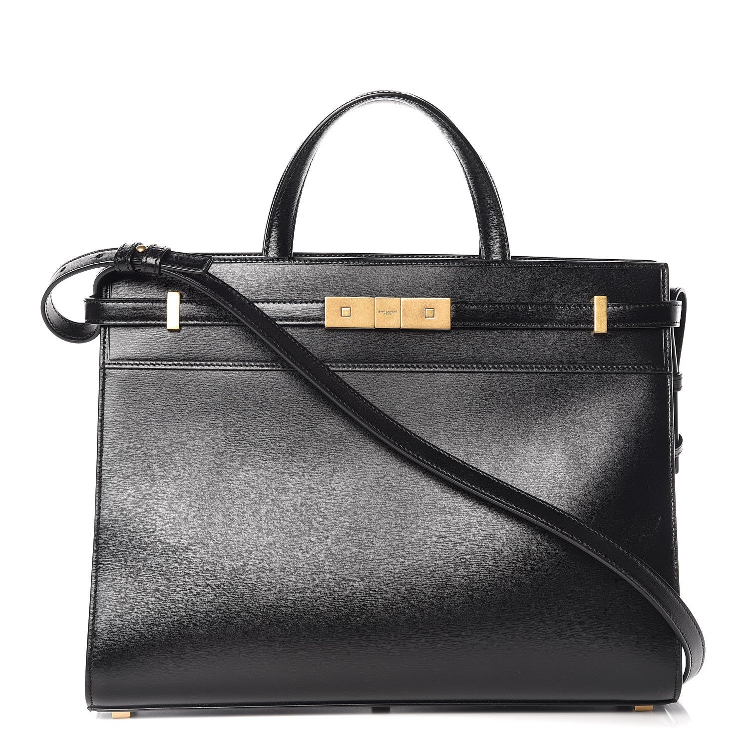 Saint Laurent Calfskin Small Manhattan Shopper Tote Black 1 of 10