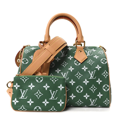 Louis Vuitton Calfskin Monogram Speedy P9 Bandouliere 25 Green 3 of 12