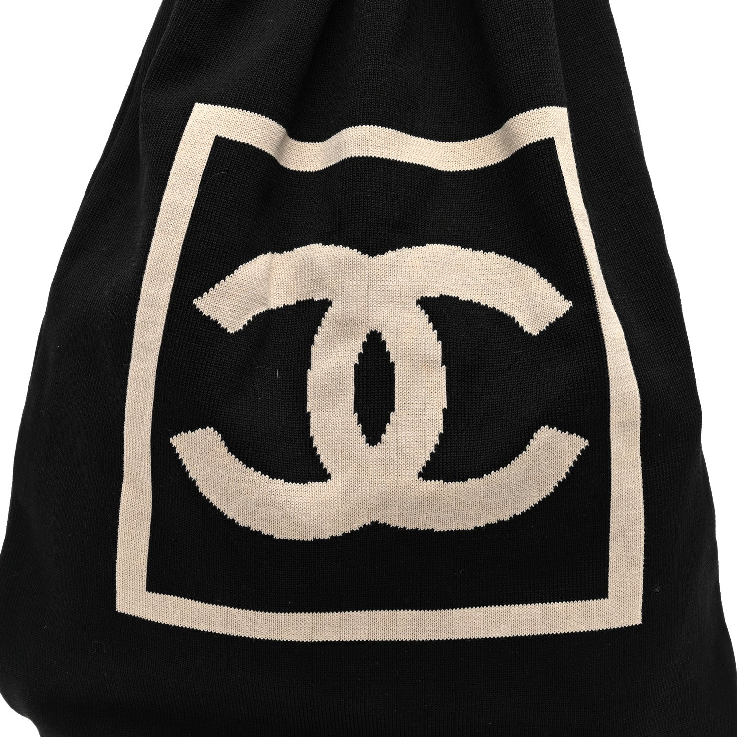 Chanel Cotton CC Drawstring Sport Line Backpack Black 7 of 9
