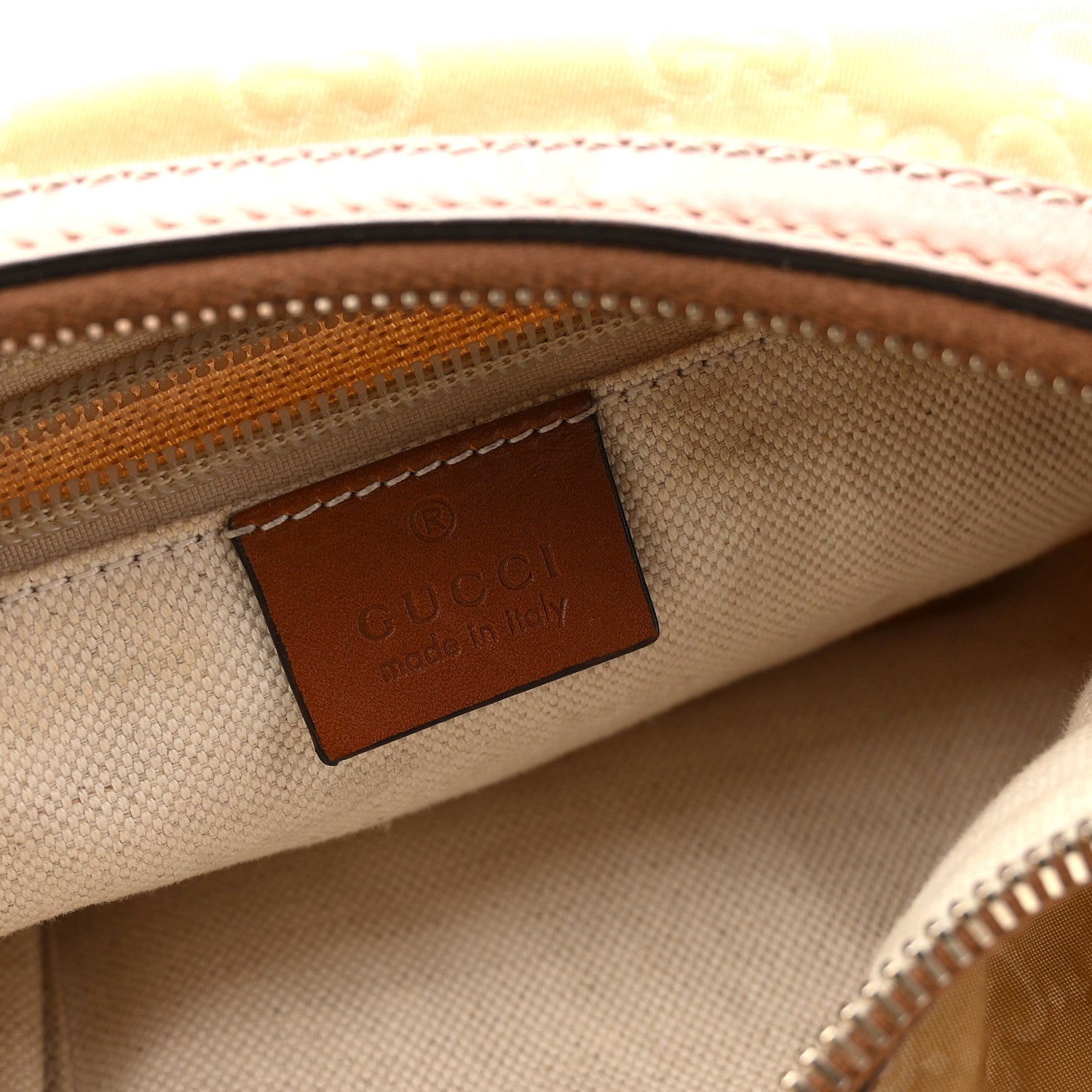 Gucci Nylon Monogram Web Medium Half Moon Hobo  Beige 6 of 13