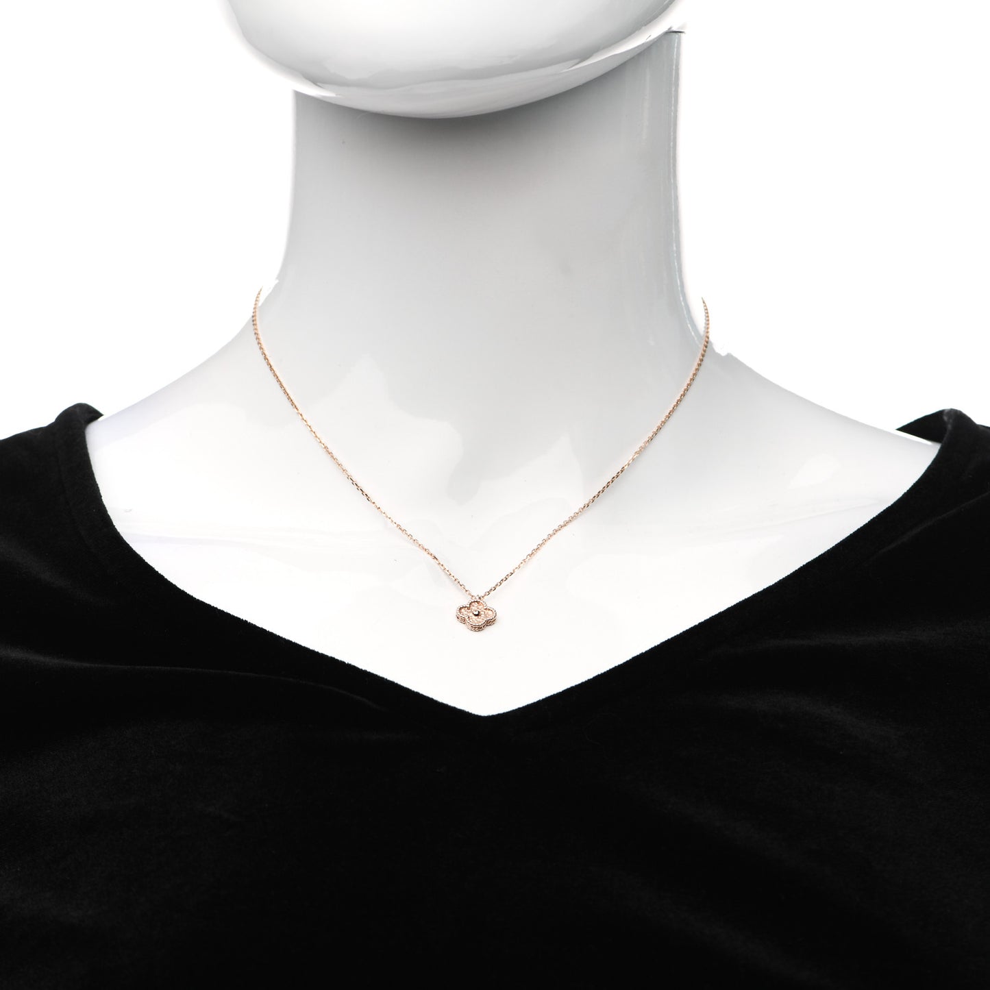 18K Rose Gold Sweet Alhambra Pendant Necklace