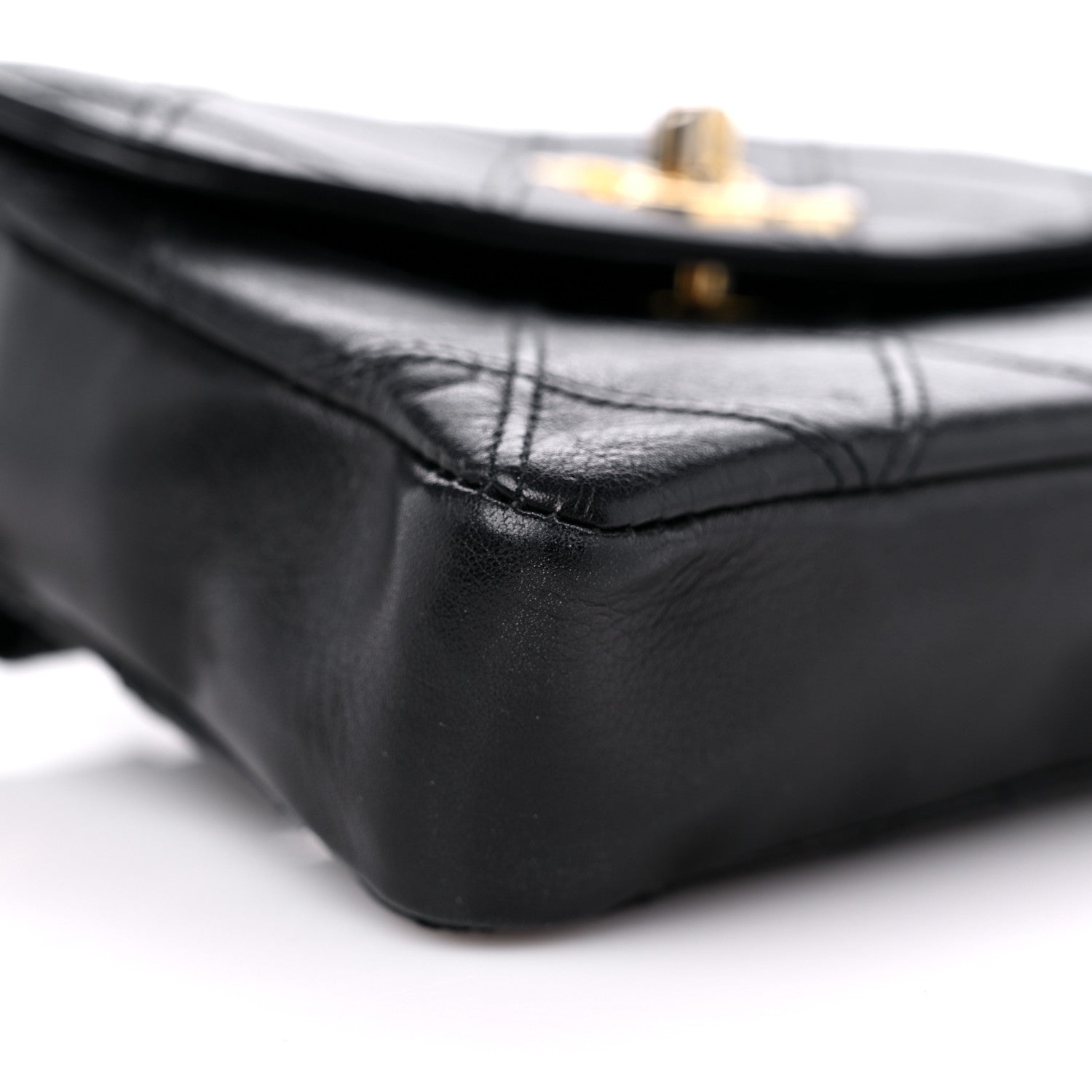 Chanel Calfskin Quilted Flap Waist Belt Bag Black 9 of 14