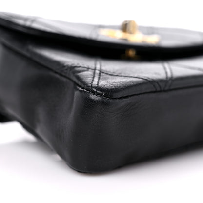 Chanel Calfskin Quilted Flap Waist Belt Bag Black 9 of 14