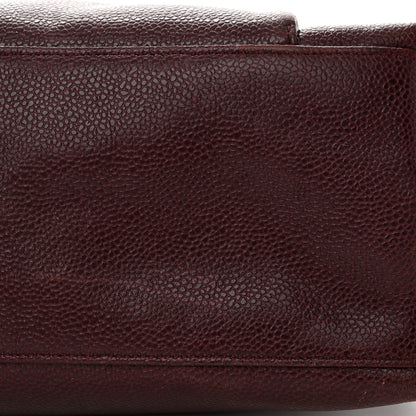 Chanel Caviar Flap Shoulder Bag Burgundy 19 of 22