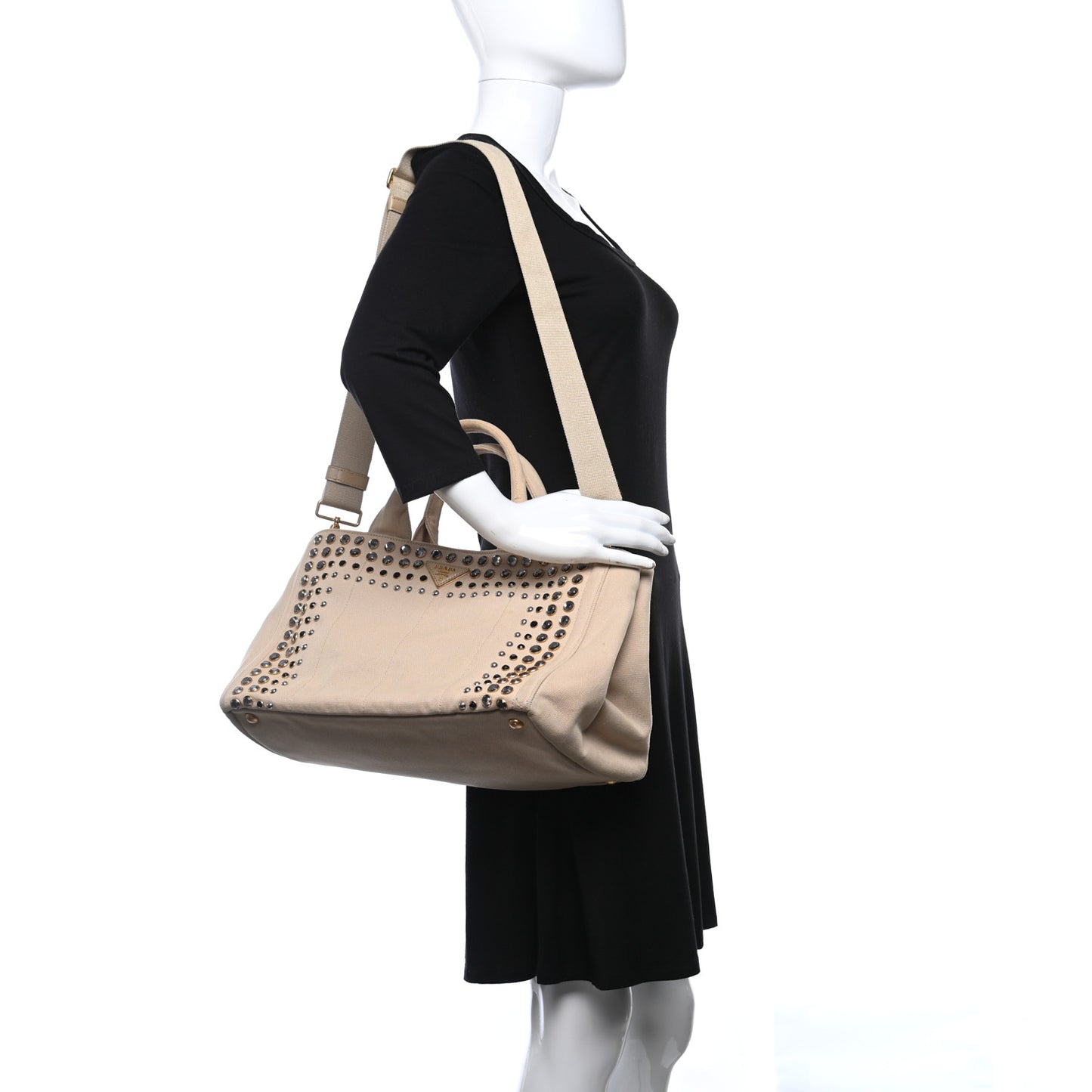 Canapa Crystal Studded Tote Corda